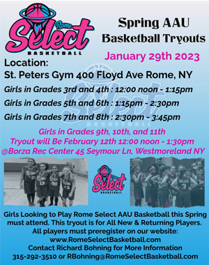Rome Basketball, Youth Basketball, Rome NY, Syracuse Basketball, Syracuse Youth Basketball, Rome Select, Oneida Basketball